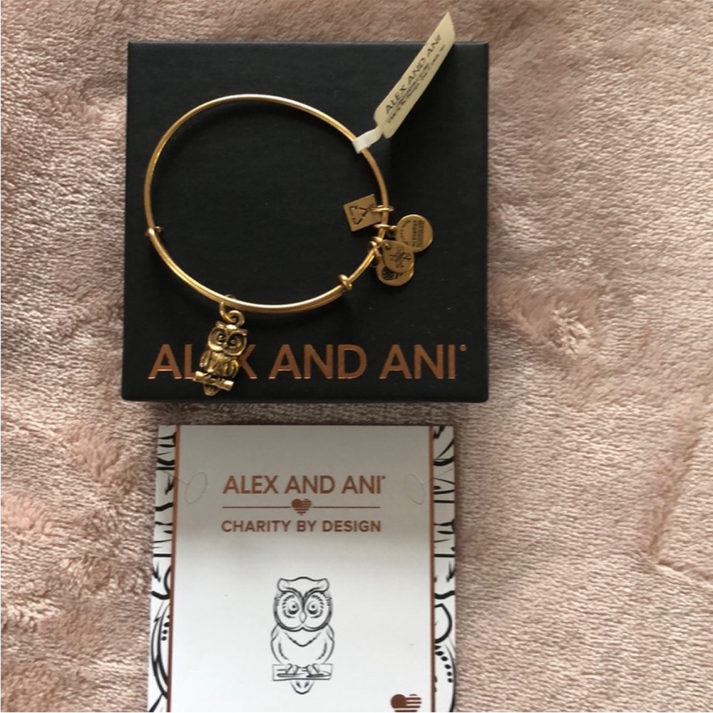 Alex and Ani Gold Owl Bracelet